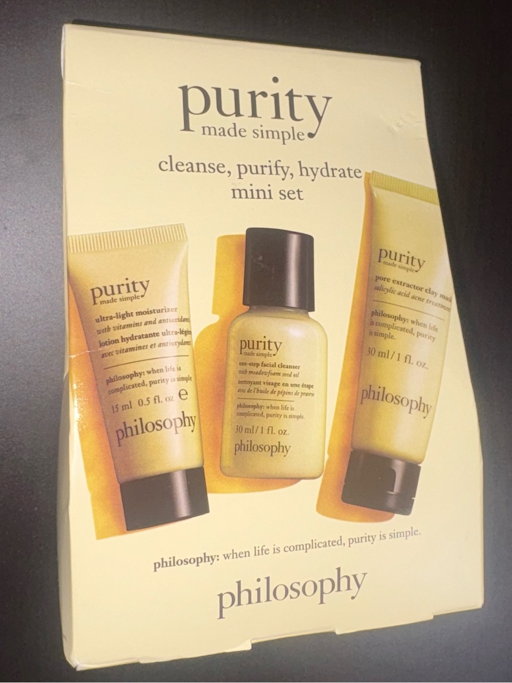 philosophy Purity Made Simple Cleanser, Mask & Moisturizer- NEW